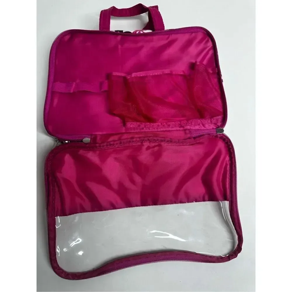 Modella Makeup Toiletry Case Pink Black Travel Case Organizer